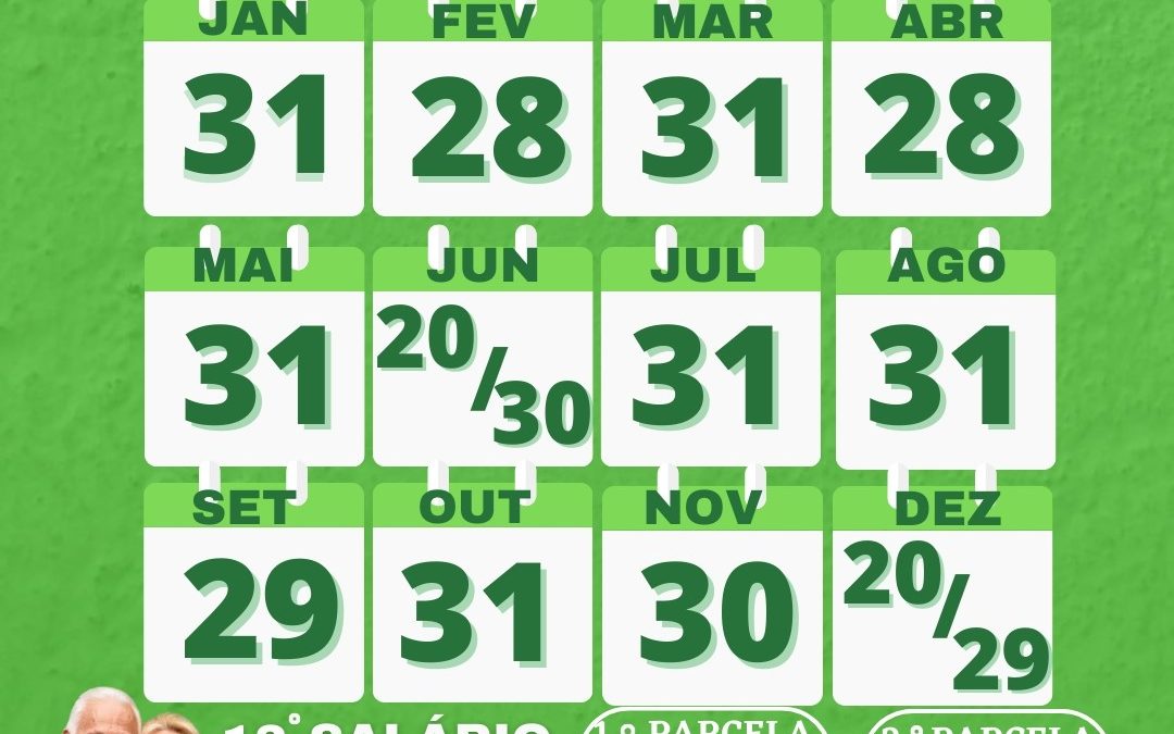 Calendário anual de pagamento de seus segurado – 2023